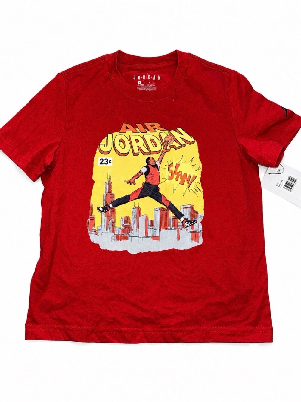 Jordan Red Graphic Air Jump Short Sleeve Tee New With Tags